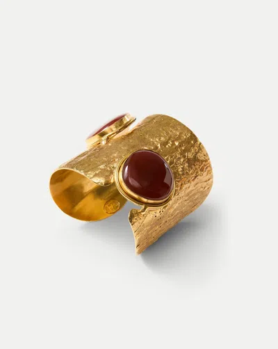 Veronica Beard Ajourée Ii Carnelian Cuff In Red