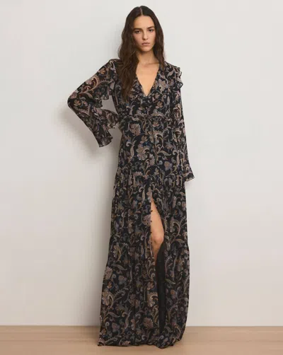 Veronica Beard Akara Maxi Dress In Black Multi