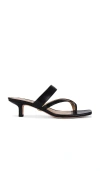 Veronica Beard Alanis Leather Crisscross Slide Sandals In Black
