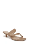 Veronica Beard Alanis Leather Crisscross Slide Sandals In Sand