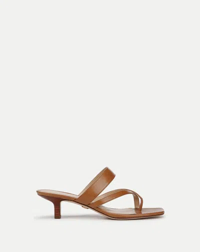 Veronica Beard Alanis Leather Sandal In Brown