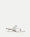 Veronica Beard Alanis Leather Sandal In White