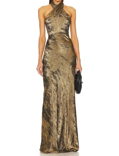 Veronica Beard Alberta Dress In Brass In Multi | ModeSens