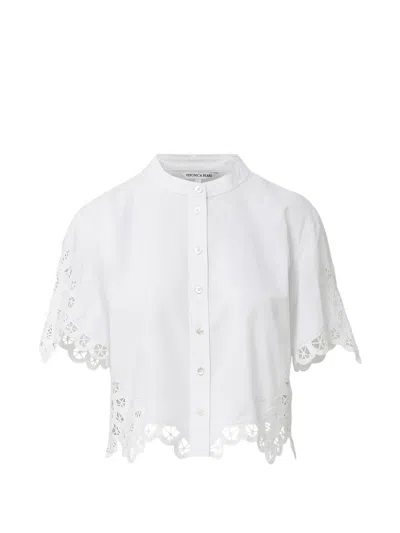 Veronica Beard Aleck Broderie Anglaise Shirt In White