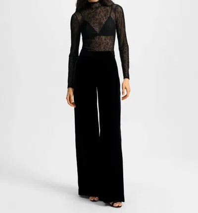 Veronica Beard Alex Velvet Pant In Black