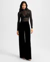 Veronica Beard Alex Velvet Wide-leg Pant In Black