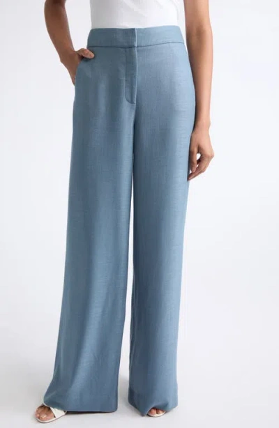 Veronica Beard Alex Wide Leg Pants In Blue