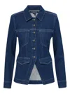 Veronica Beard Alfie Denim Jacket In Blue