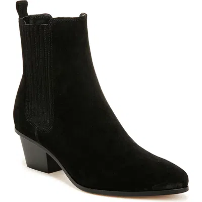 Veronica Beard Alina Suede Chelsea Booties In Black