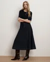 Veronica Beard Alix Denim Midi Skirt In Black
