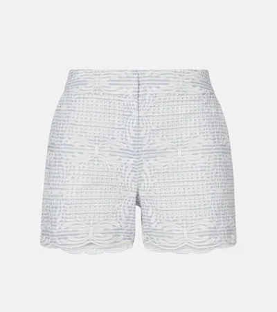 Veronica Beard Allen High-rise Cotton Shorts