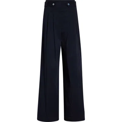 Veronica Beard Allman High Waist Wide Leg Pants In Black