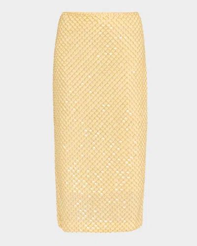 Veronica Beard Allora Beaded Midi Skirt