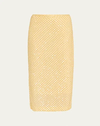 Veronica Beard Allora Beaded Midi Skirt