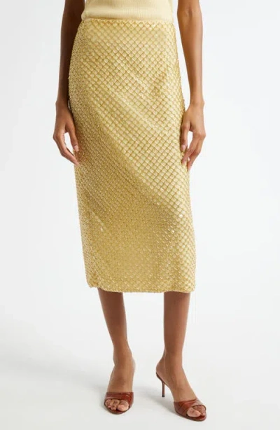 Veronica Beard Allora Beaded Midi Skirt