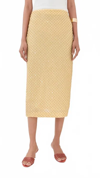 VERONICA BEARD ALLORA MIDI SKIRT IN CHAMOMILE