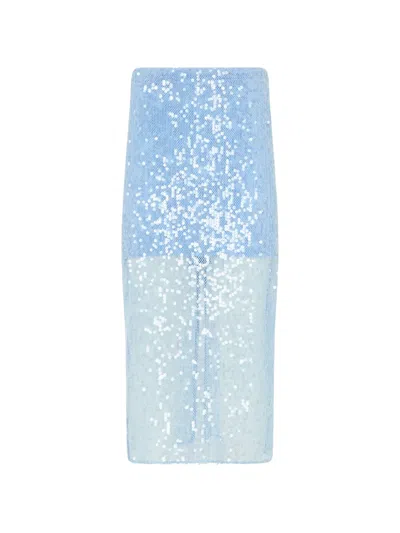 Veronica Beard Allora Sequin Midi Skirt In Blue