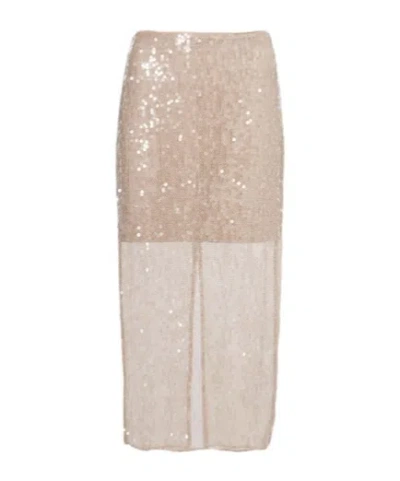 Veronica Beard Allora Sequined Midi Skirt In Brown