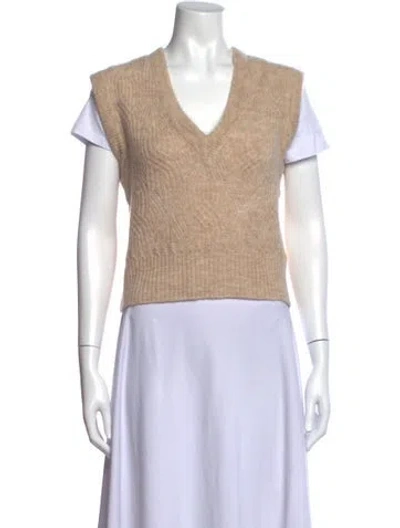 Pre-owned Veronica Beard Alpaca Patterned Sweater In Neutral