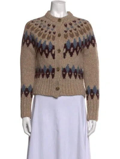 Pre-owned Veronica Beard Alpaca Patterned Sweater W/ Tags In Neutrals