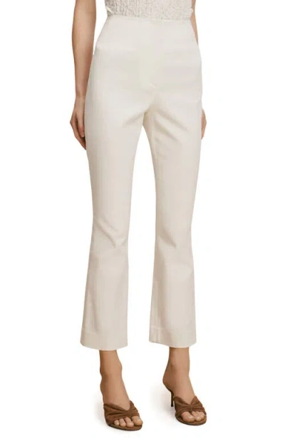 Veronica Beard Althea Crop Stretch Cotton Pants In White