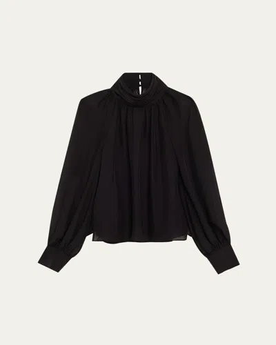 VERONICA BEARD ALYSSA SILK CHIFFON BLOUSE
