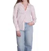 Veronica Beard Amelia Shirt In Pink Shell And White In Pink