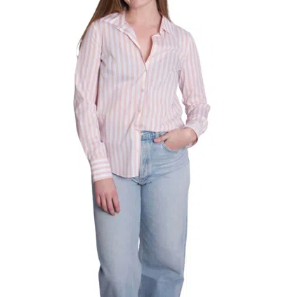 Veronica Beard Amelia Shirt In Pink Shell And White