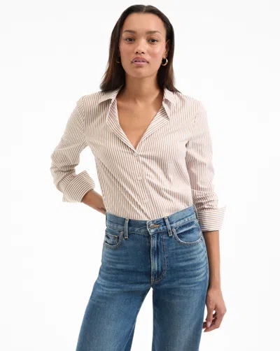 Veronica Beard Amelia Button-down Shirt In White