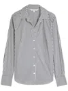 Veronica Beard Amelia Striped Cotton-poplin Shirt In White