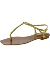 Veronica Beard Amelia Womens Leather Thong Flatform Sandals In Multi