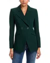 Veronica Beard Amos Dickey Double Breasted Jacket In Green