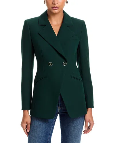 Veronica Beard Amos Dickey Double Breasted Jacket In Green