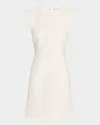 Veronica Beard Anais Sleeveless A-line Mini Dress In Off White