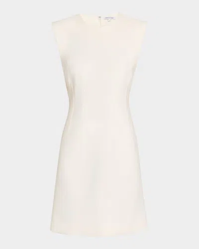 Veronica Beard Anais Sleeveless A-line Mini Dress In Off White