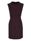 Veronica Beard Anais Mini Dress In Dark Currant In Black