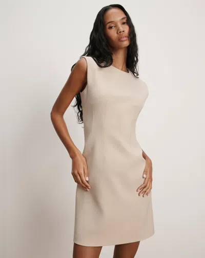Veronica Beard Anais Tailored Mini Dress In Neutral