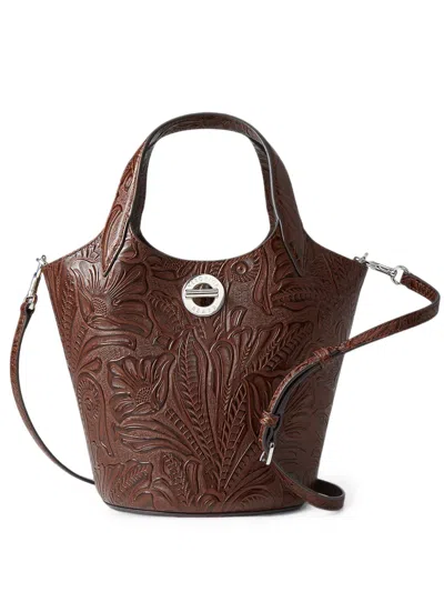 Veronica Beard Anchor Embossed-leather Tote Bag In Blue