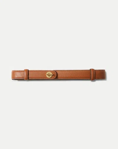 Veronica Beard Anchor Leather Belt In Brown