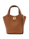 Veronica Beard Anchor Leather Top Handle Bag In Brown