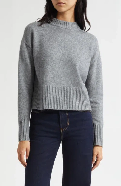 Veronica Beard Andi Mock Neck Merino Wool & Cashmere Sweater In Blue