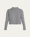 Veronica Beard Andi Wool-cashmere Turtleneck Sweater In Gray