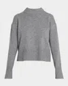 Veronica Beard Andi Wool-cashmere Turtleneck Sweater In Gray