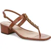 Veronica Beard Andie Leather Chain Slingback Sandals In Honey