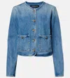 Veronica Beard Brandy Tailored Denim Jacket In Blue