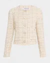 Veronica Beard Andrea Metallic Cotton-blend Tweed Jacket In Dovegold Lurex