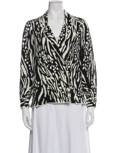Pre-owned Veronica Beard Animal Print Blazer In Multi