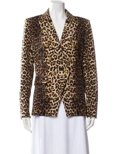 Pre-owned Veronica Beard Animal Print Blazer In Multi