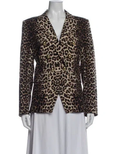 Pre-owned Veronica Beard Animal Print Blazer In Multi