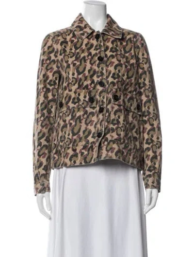 Pre-owned Veronica Beard Animal Print Blazer In Neutral